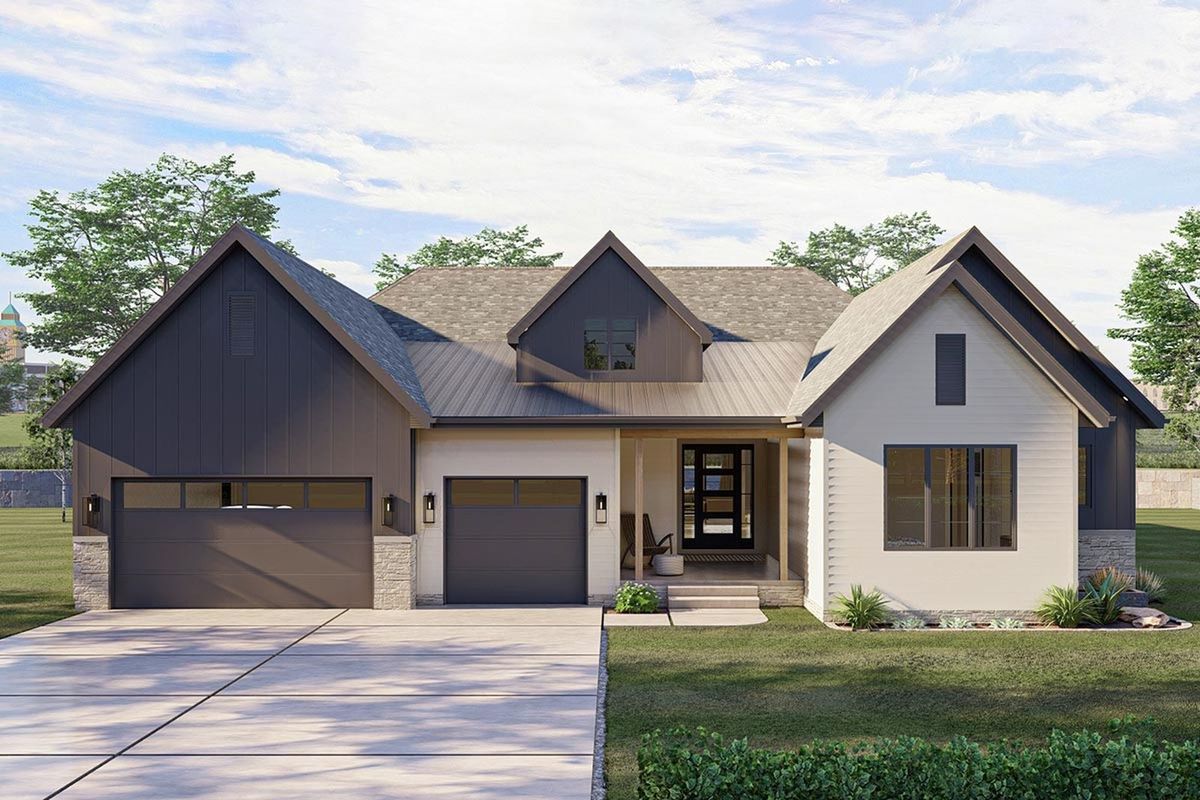 Modern ranch plan concept